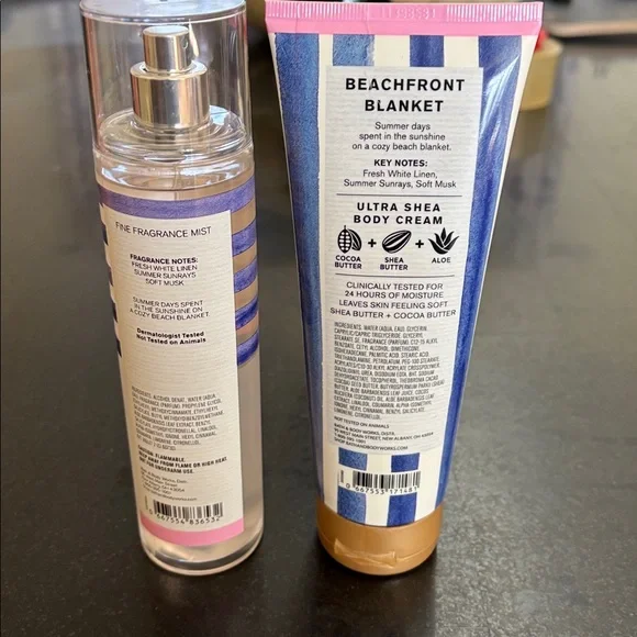 Bath & Body Works Beachfront Blanket Fine Fragrance Mist and Body Cream - Picture 2 of 3